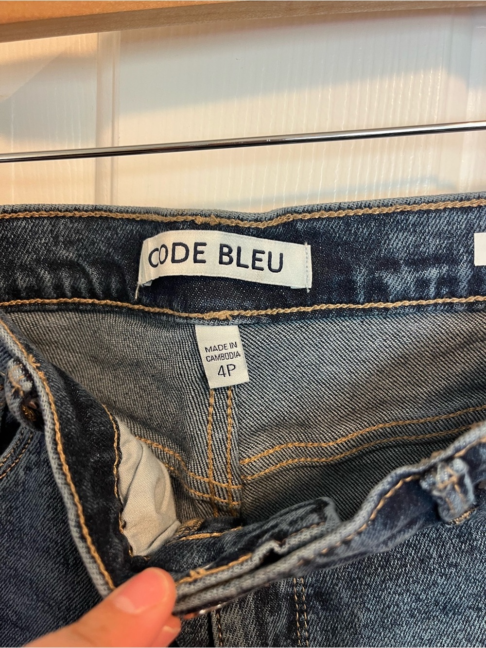 NWT Code Bleu Petite Size Stretch Denim Straight Leg High Rise Jeans - Picture 7 of 8